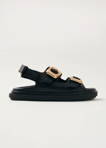 Alohas Damen-Sandalen "Daria" aus schwarzem Leder