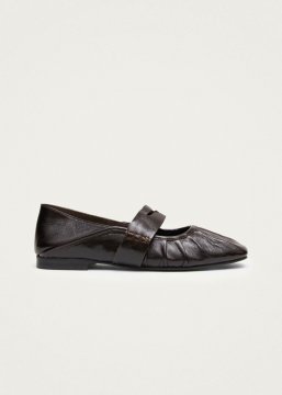 Alohas Damen-Ballerinas "Bargo" aus braunem Leder
