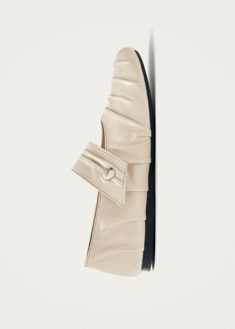 Alohas Damen Shay Cremefarbene Leder-BallerinasBallerinas