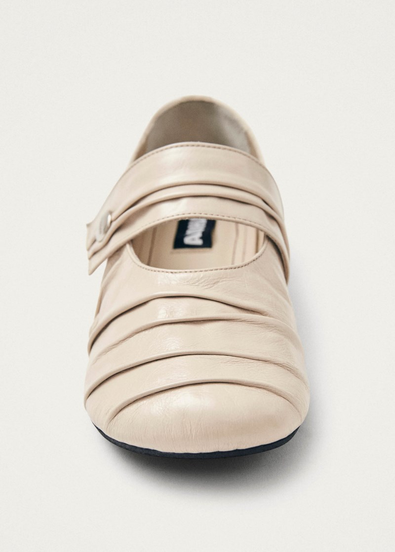 Alohas Damen Shay Cremefarbene Leder-BallerinasBallerinas