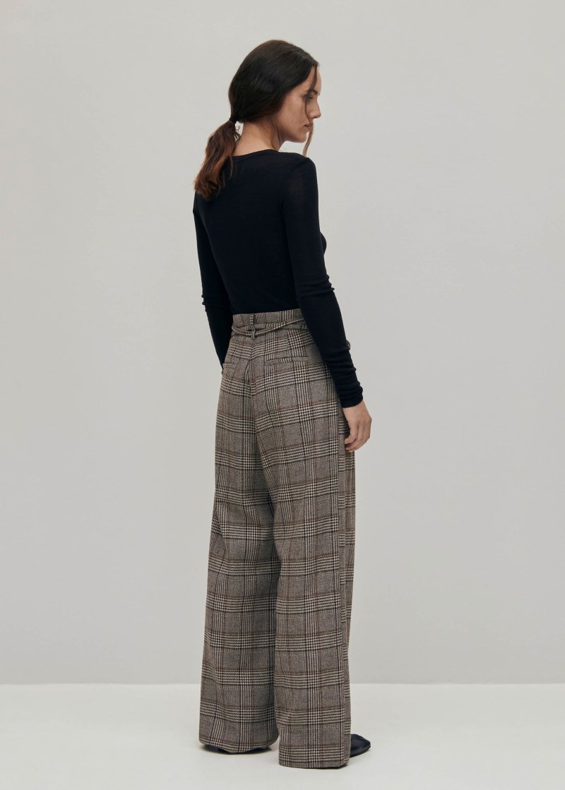 Alohas Damen-Hose Kathy Checks, Braun