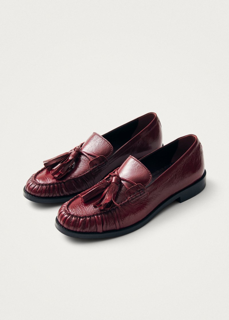 Alohas Damen-Loafer Marietta Onix aus burgunderrotem Leder