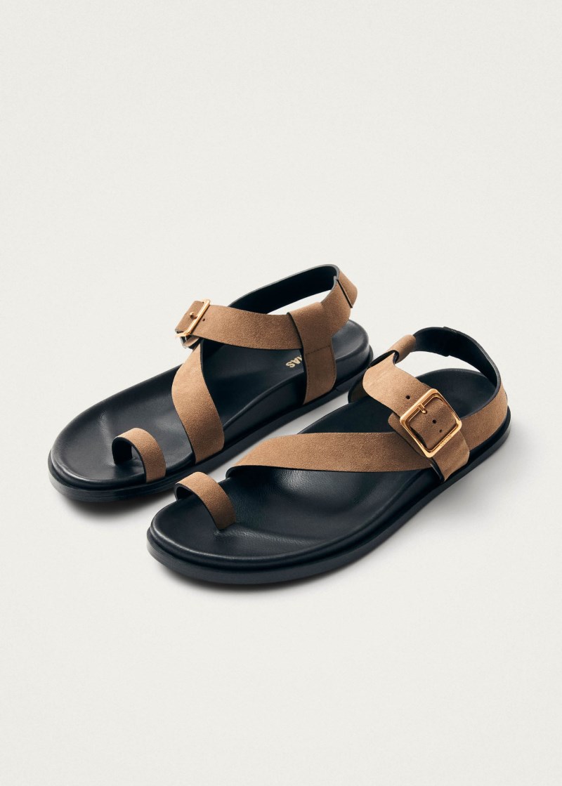 Alohas Damen-Sandalen Siren aus hellbraunem Wildleder