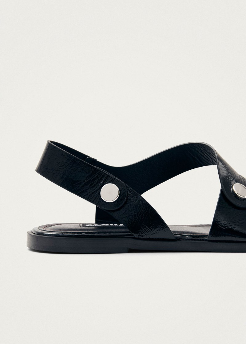 Alohas Damen-Sandalen Mindy Onix aus schwarzem Leder