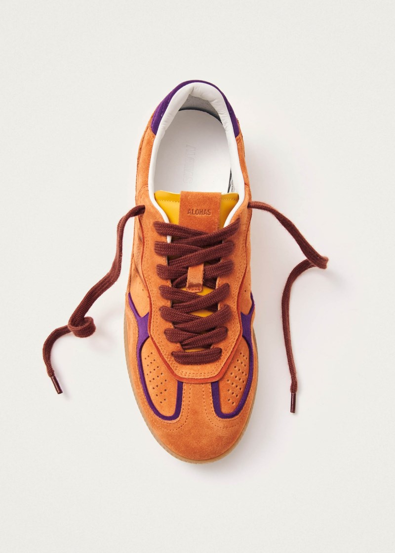 Alohas Herren-Sneaker Tb.490 Rife aus orangefarbenem Leder