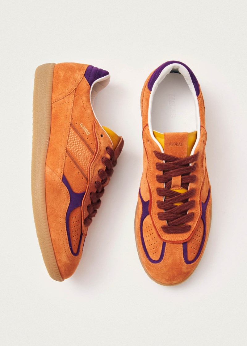 Alohas Herren-Sneaker Tb.490 Rife aus orangefarbenem Leder