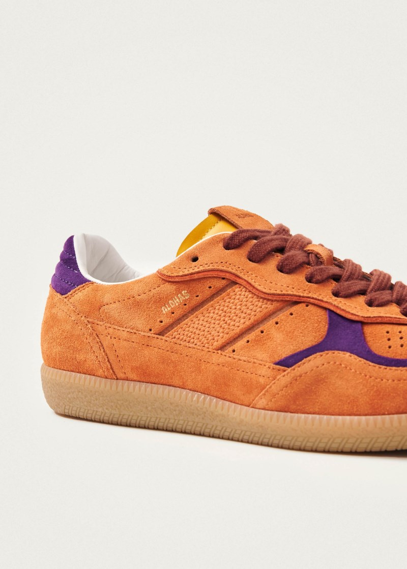 Alohas Herren-Sneaker Tb.490 Rife aus orangefarbenem Leder
