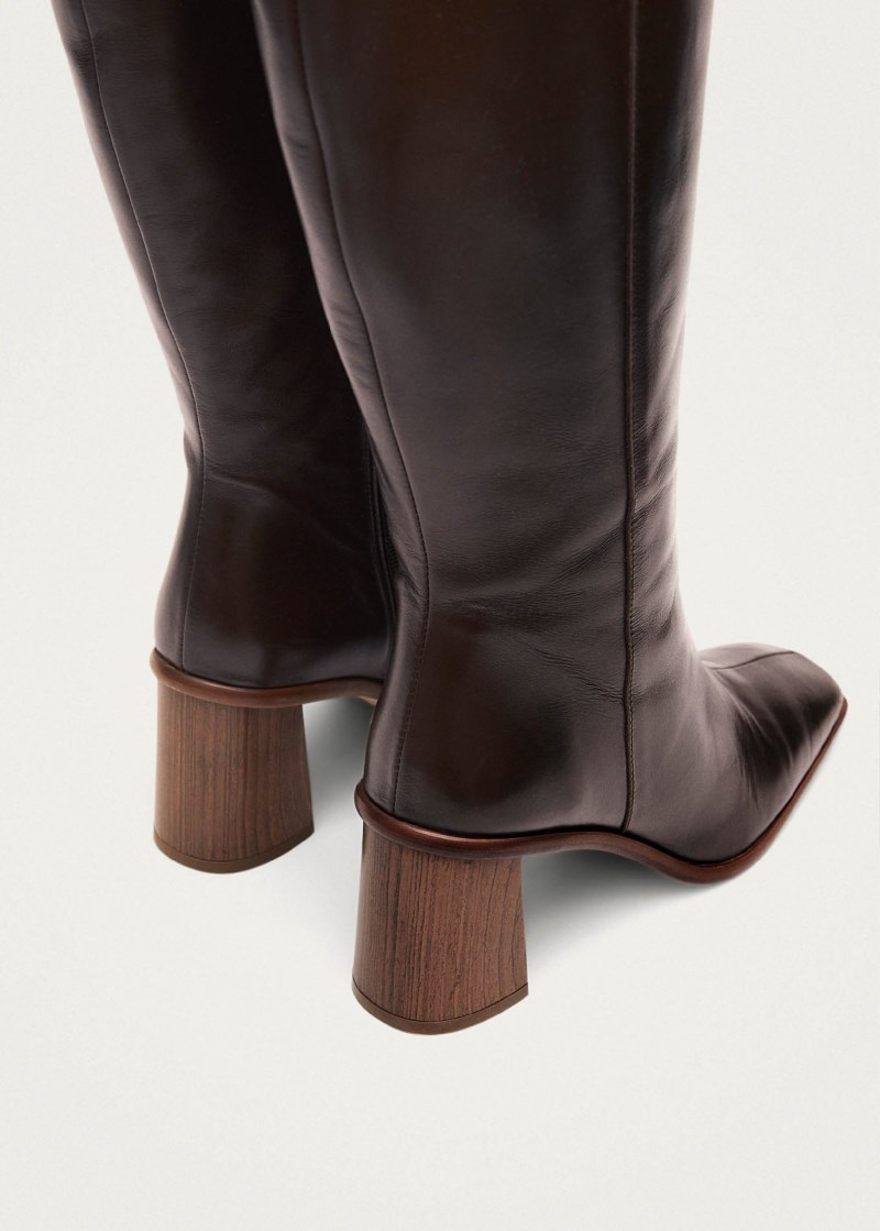 Alohas Damen-Stiefel aus Leder in Kaffeebraun (Coffee Brown)