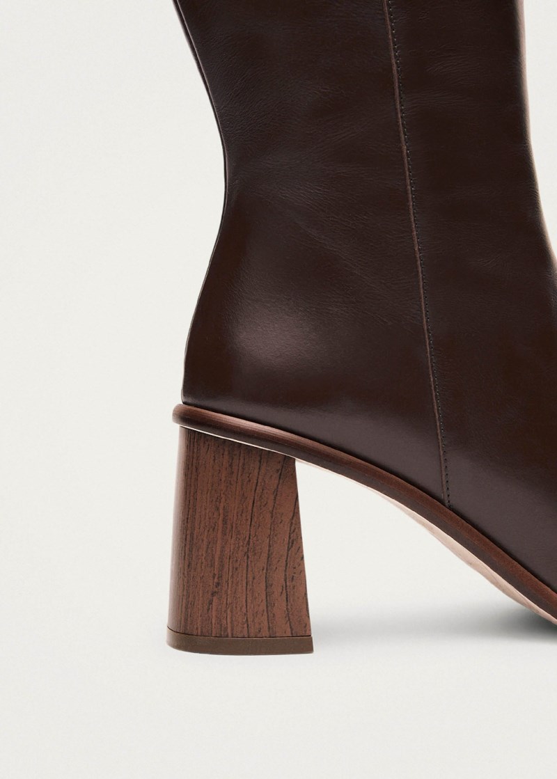 Alohas Damen-Stiefel aus Leder in Kaffeebraun (Coffee Brown)