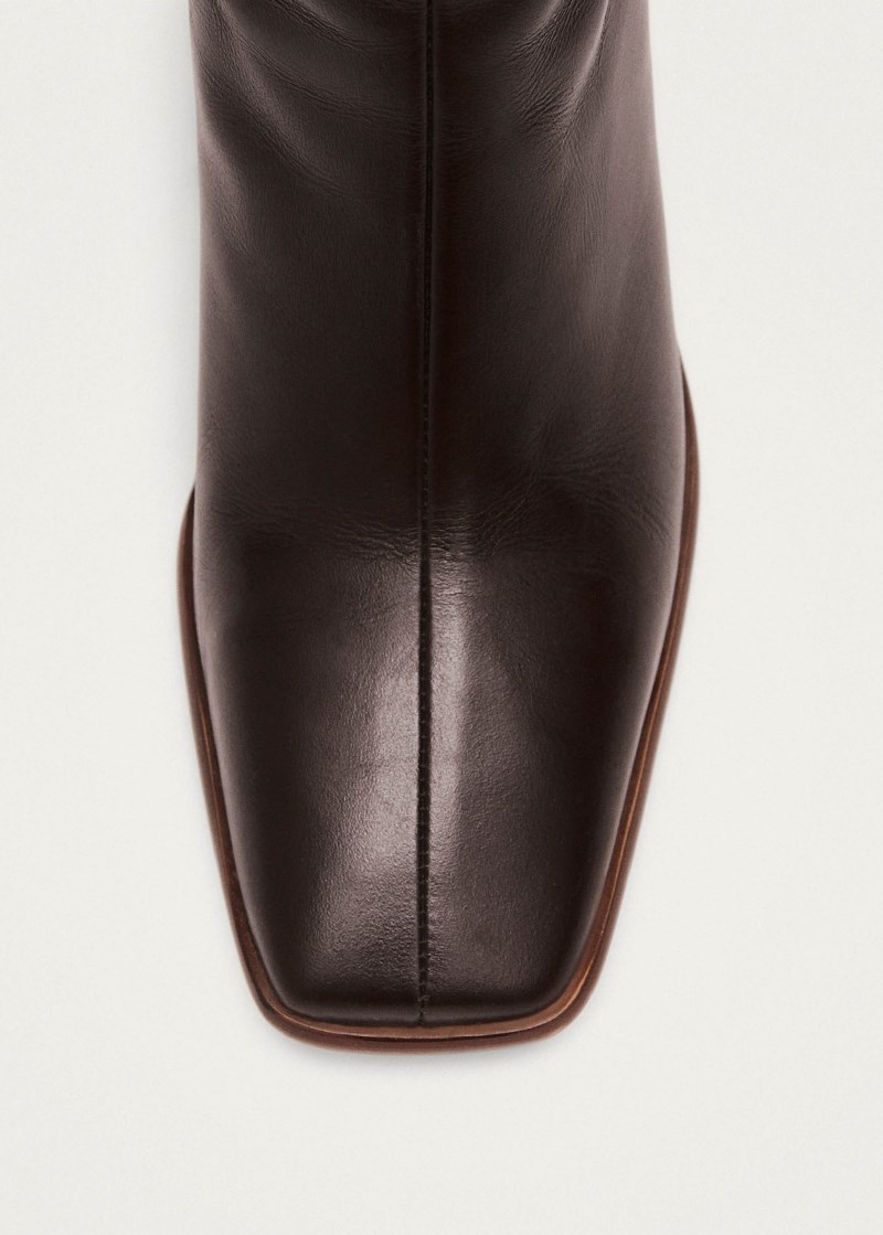 Alohas Damen-Stiefel aus Leder in Kaffeebraun (Coffee Brown)