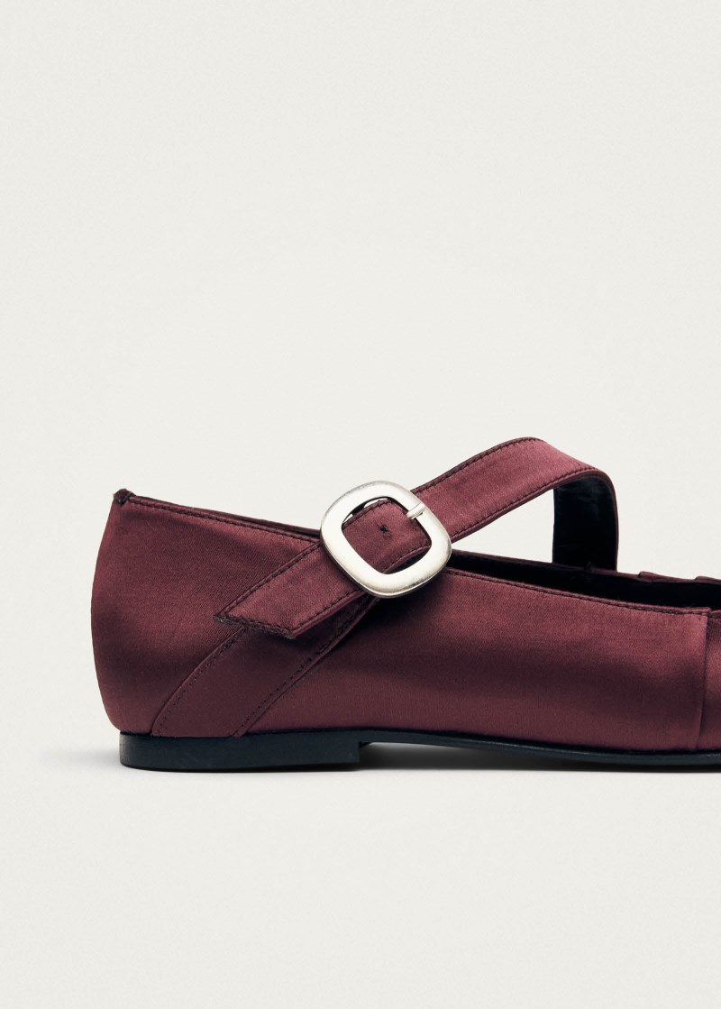 Alohas Damen-Ballerinas Lotte Silky in Burgunderrot